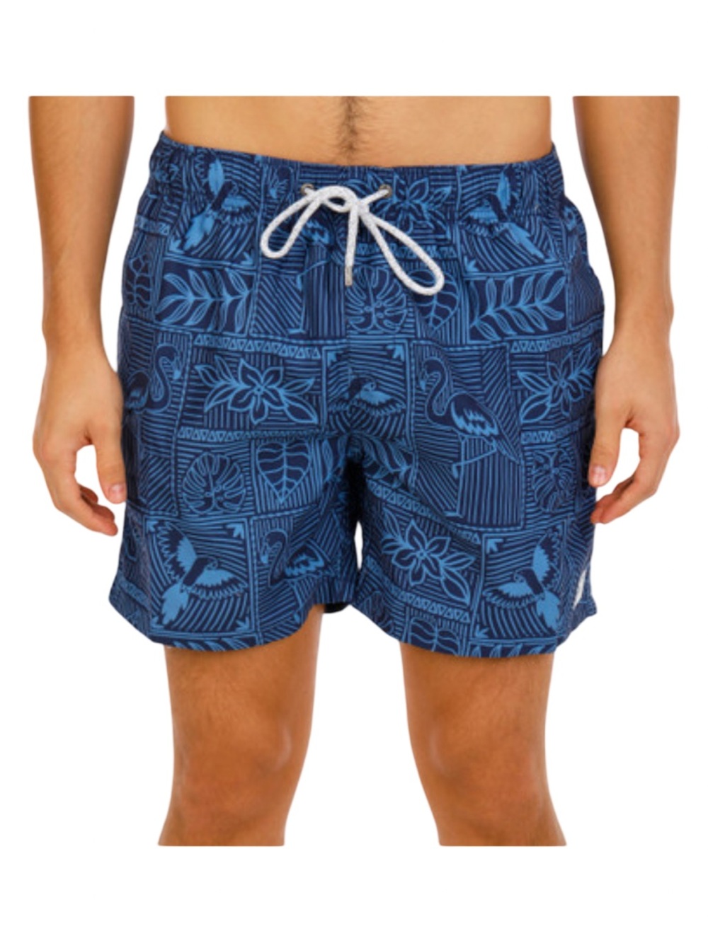 Endless Summer Men's Navy Printed Volley Swim Trunks NWT Size L